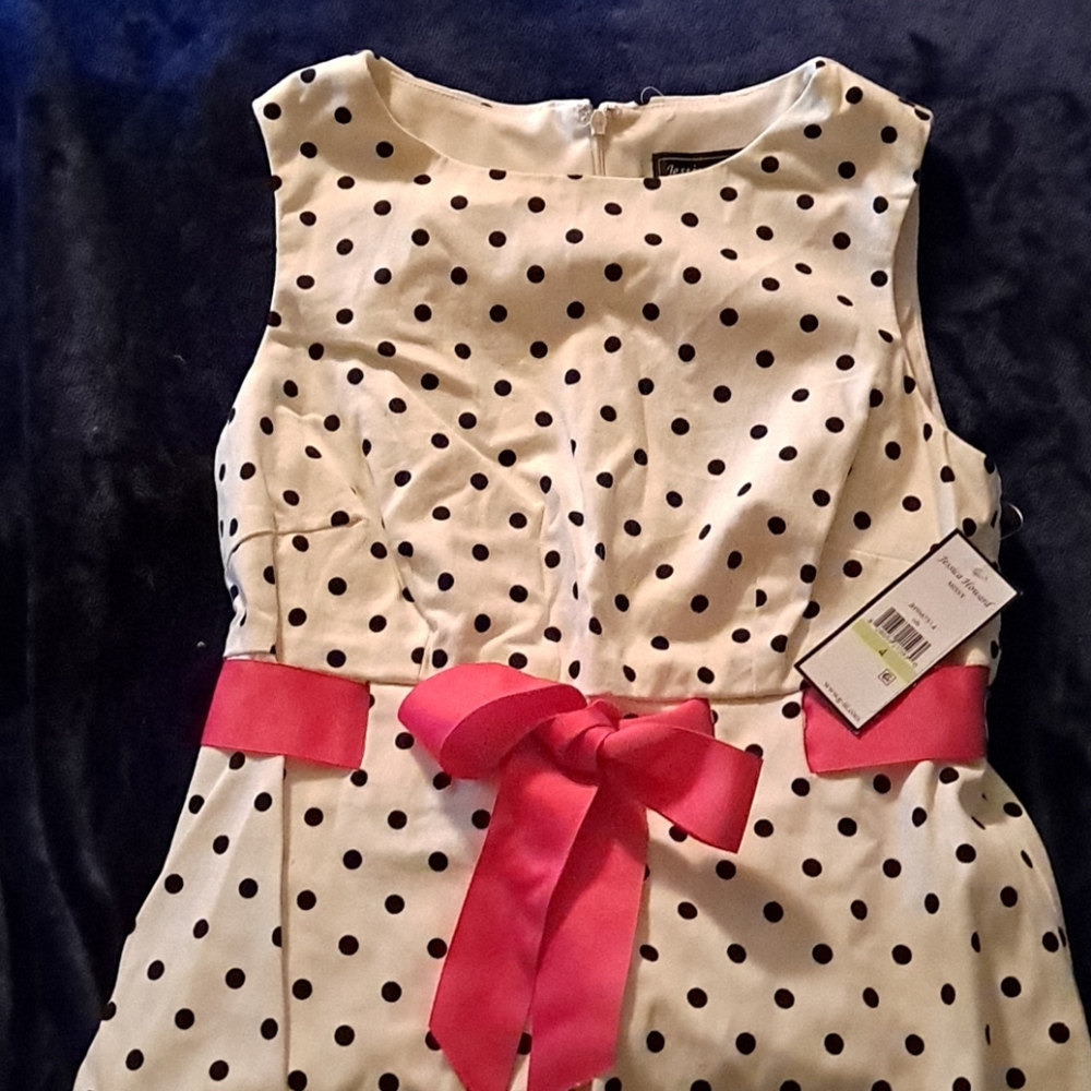 mid length polkadot dress
